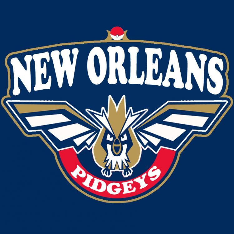 New Orleans Pelicans Pokemon logo fabric transfer